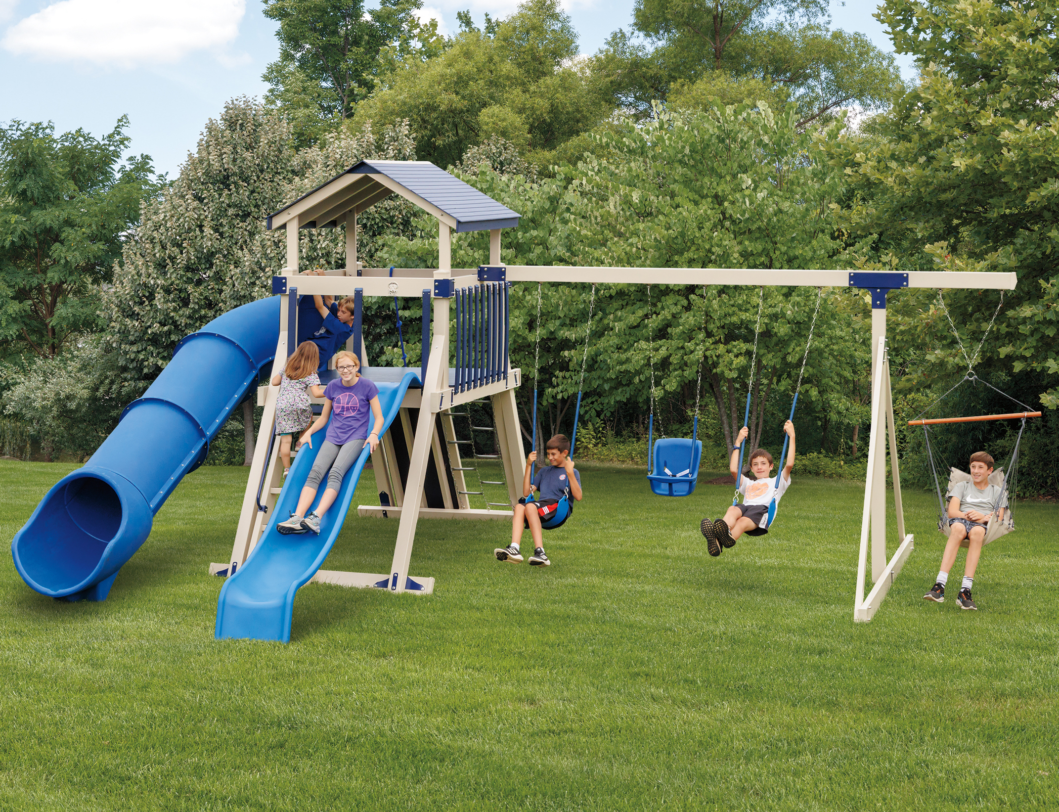 VINYL SWING SET AT PINE CREEK STRUCTURES IN YORK, PA.