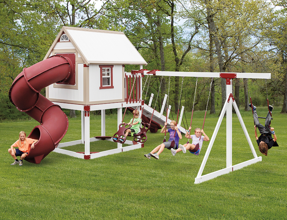 VINYL  SWINGSET AT PINE CREEK STRUCTURES IN YORK,PA.