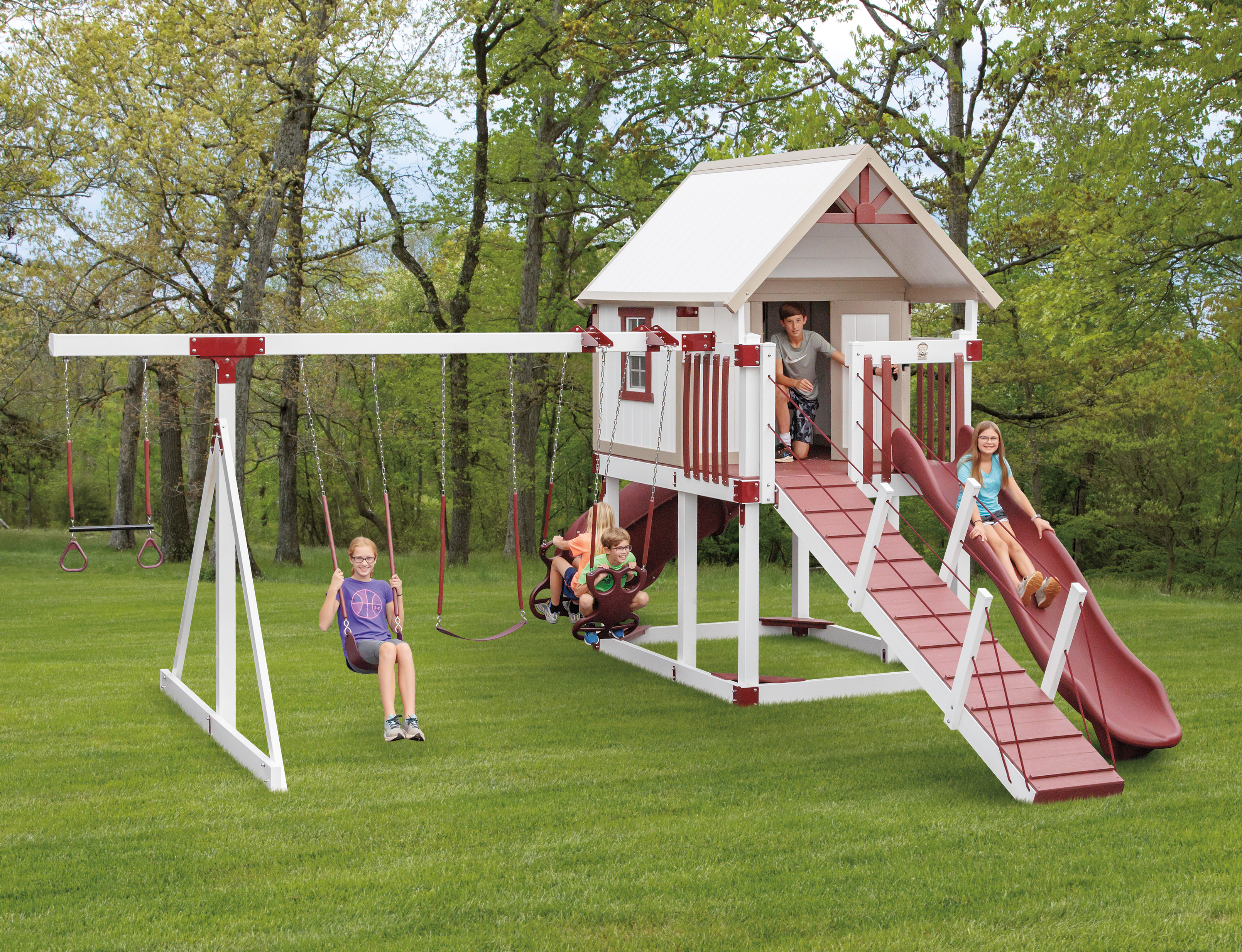 VINYL SWING SET AT PINE CREEK STRUCTURES IN YORK, PA.