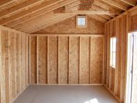 10x18 Cottage Style Storage Shed Interior